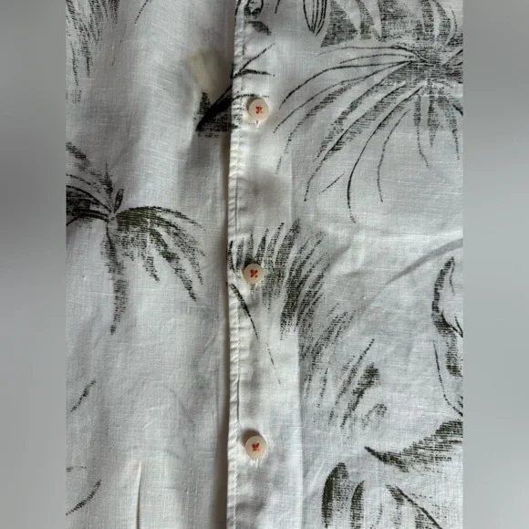 Tommy Bahama Men’s 100% Linen Long Sleeve Cruise wear Button Up Shirt Tropical L - Picture 11 of 13